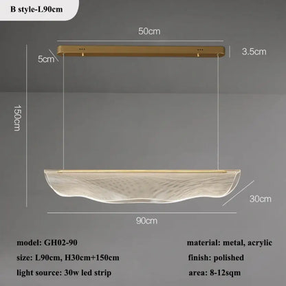 LED Acrylic Chandelier | Modern Dining Room Lighting