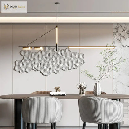 LED Black Chandelier | Modern Kitchen Island Lighting
