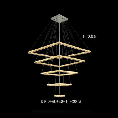 LED Modern Crystal Chandelier | Dining & Kitchen Lighting