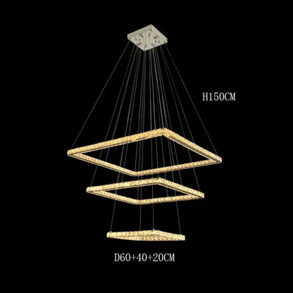 LED Modern Crystal Chandelier | Dining & Kitchen Lighting
