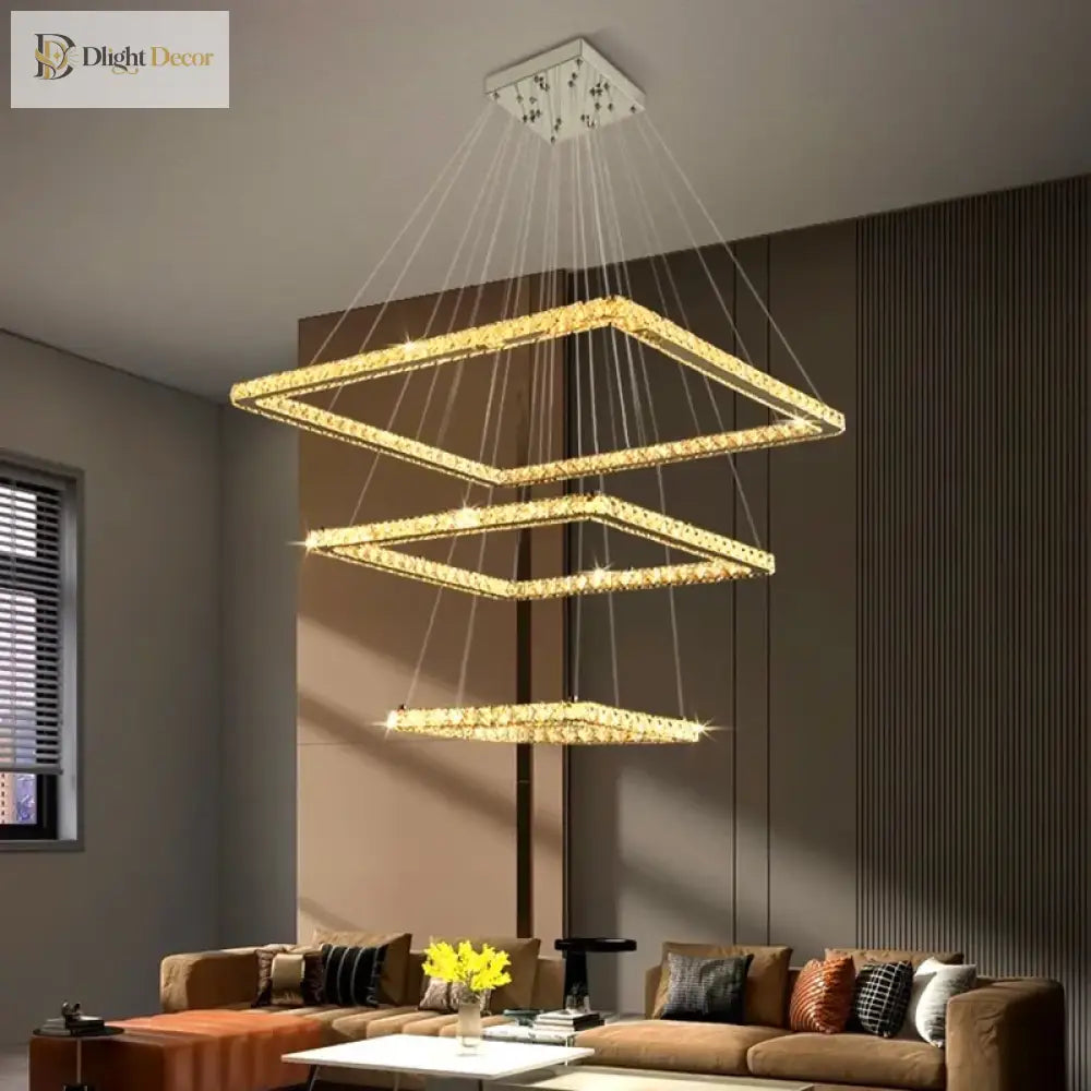 LED Modern Crystal Chandelier | Dining & Kitchen Lighting