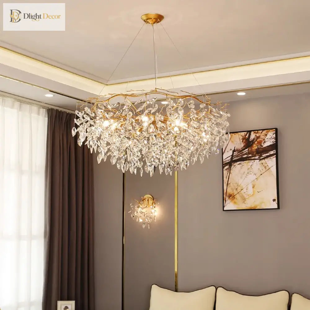 LED Modern Crystal Chandelier | Dining Room Lighting