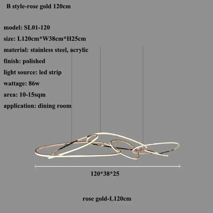 LED Modern Gold Pendant Light | Dining Room Home Lighting