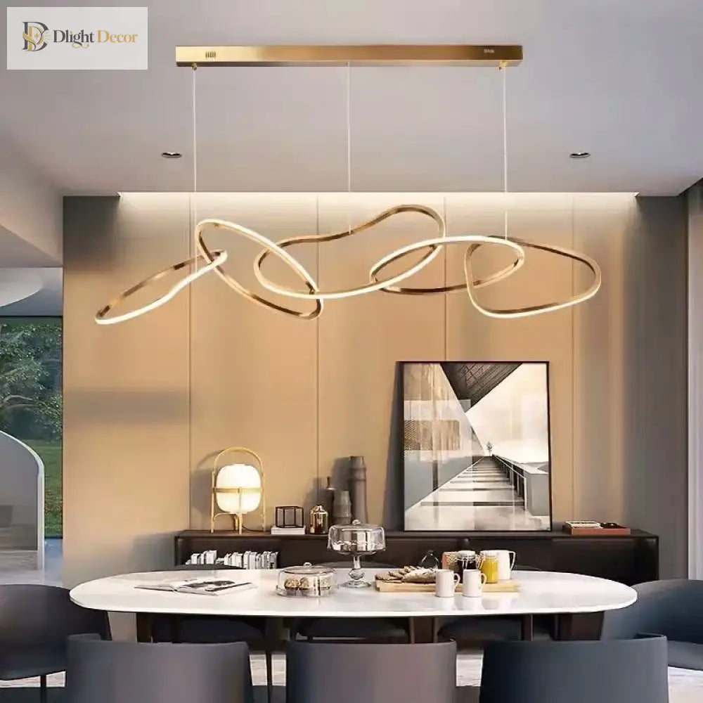 LED Modern Gold Pendant Light | Dining Room Home Lighting
