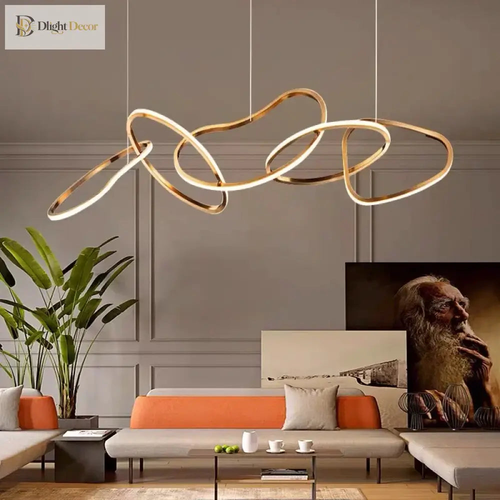 LED Modern Gold Pendant Light | Dining Room Home Lighting