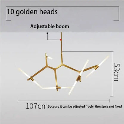 LED Modern Gold Pendant Light | Kitchen Island Lighting