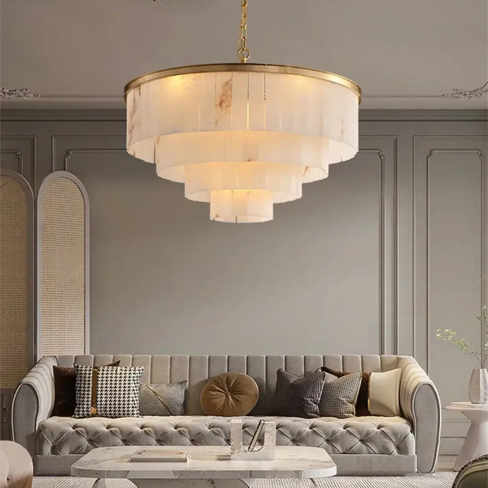 LED Modern Marble Chandelier | Dining Room Home Lighting