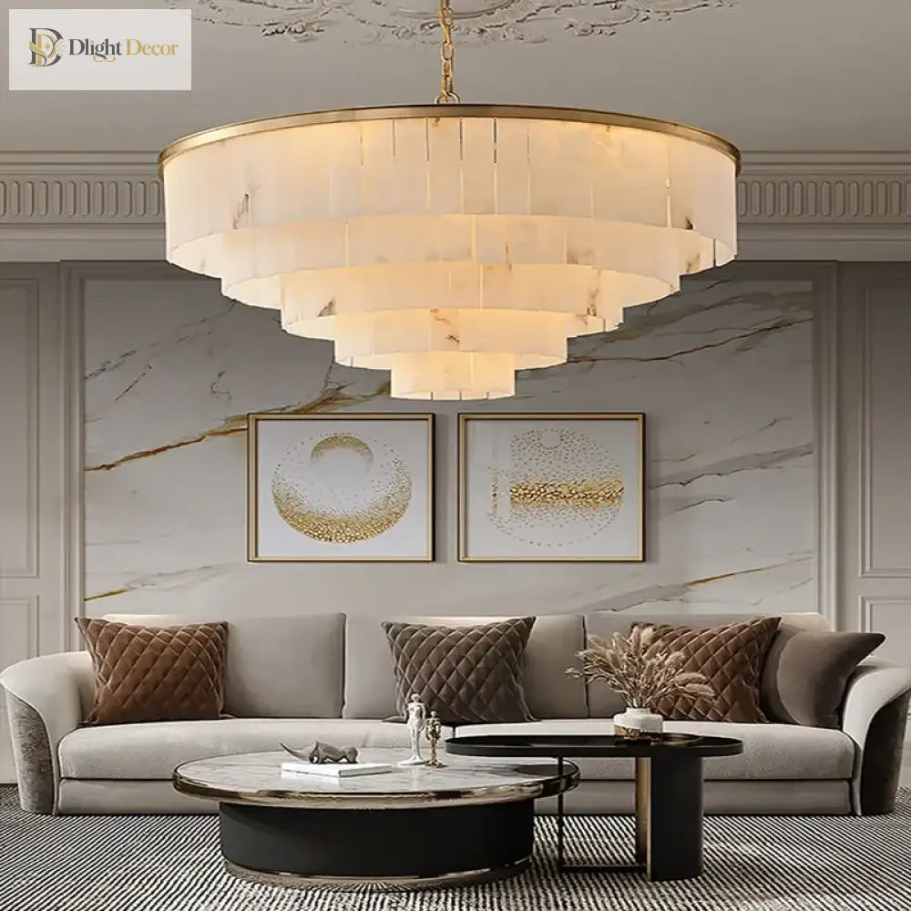 LED Modern Marble Chandelier | Dining Room Home Lighting