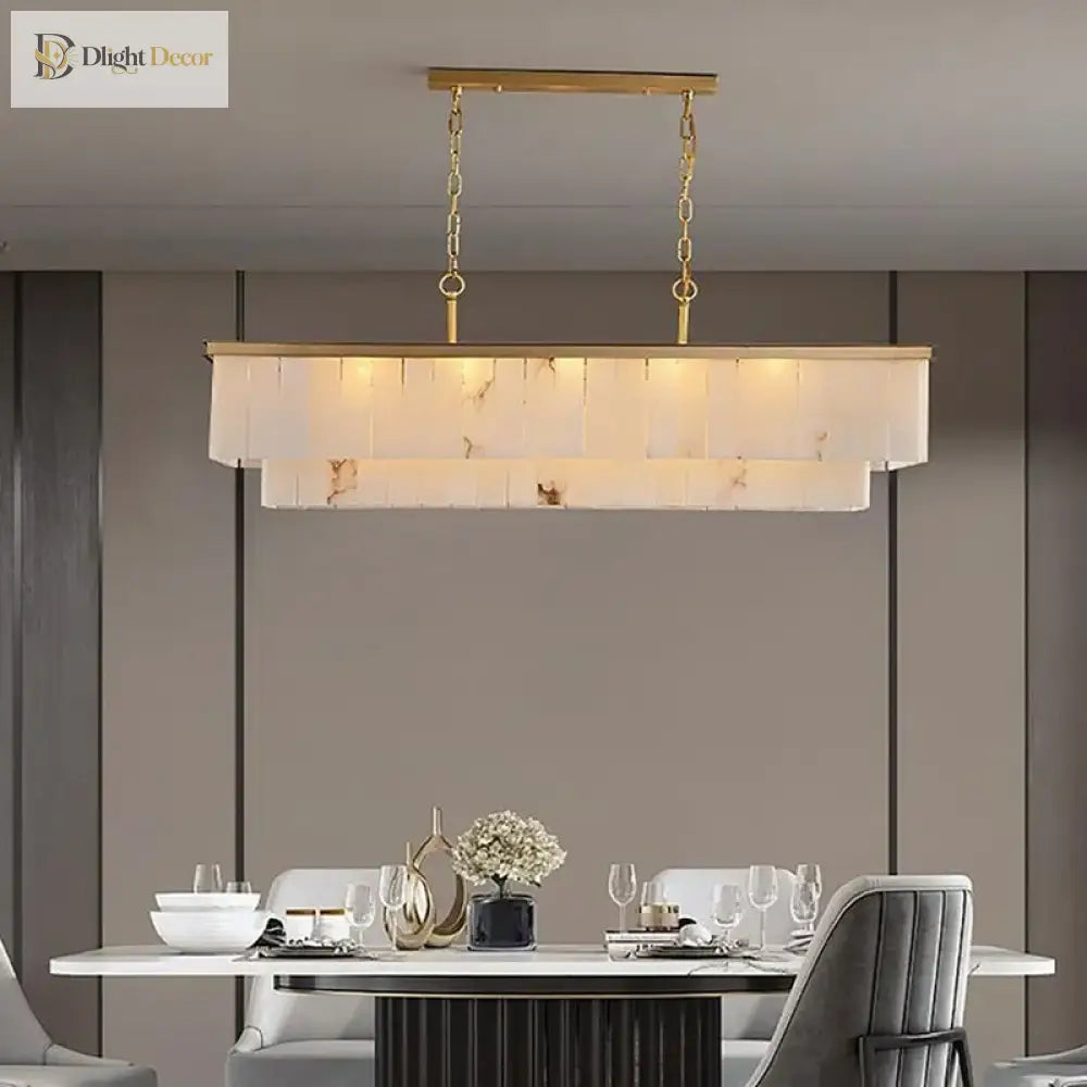 LED Modern Marble Chandelier | Dining Room Home Lighting