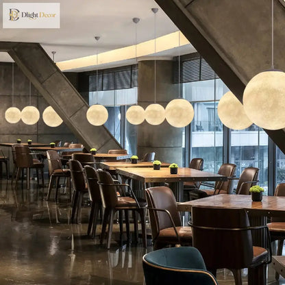 LED Modern Moon Chandelier | Kitchen Island Home Lighting