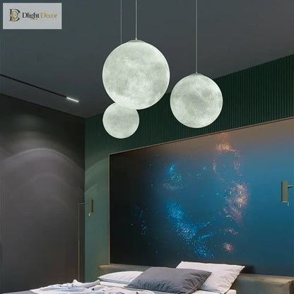 LED Modern Moon Chandelier | Kitchen Island Home Lighting