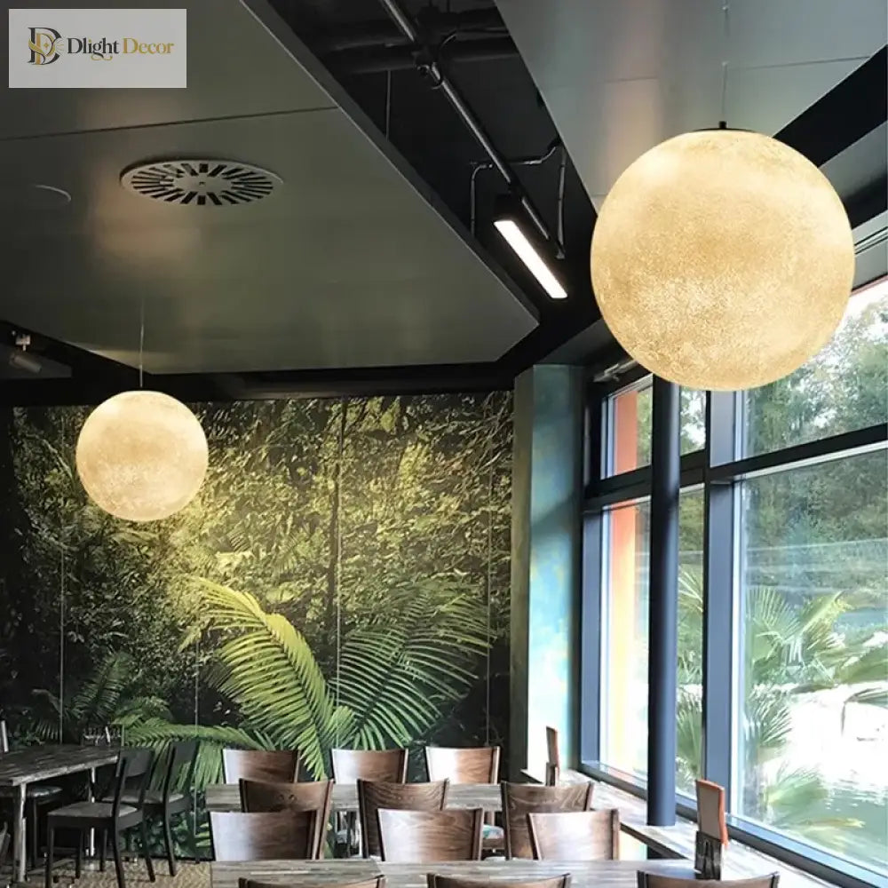 LED Modern Moon Chandelier | Kitchen Island Home Lighting