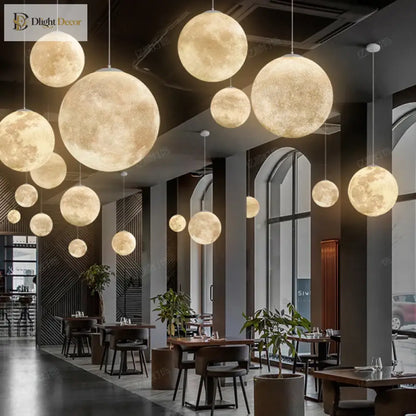 LED Modern Moon Chandelier | Kitchen Island Home Lighting