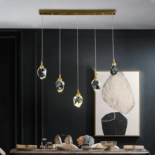 LED Nordic Crystal Chandelier | Kitchen Island Lighting