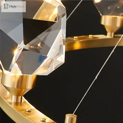 LED Nordic Crystal Chandelier | Kitchen Island Lighting