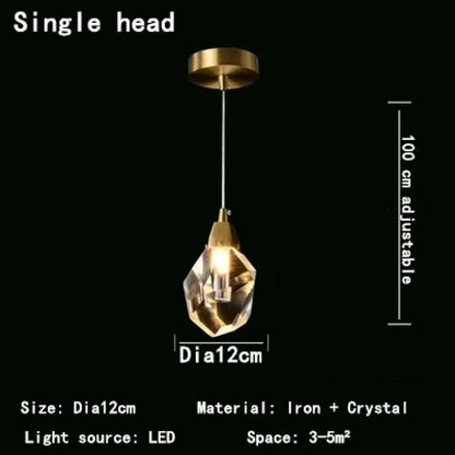 LED Nordic Crystal Chandelier | Kitchen Island Lighting