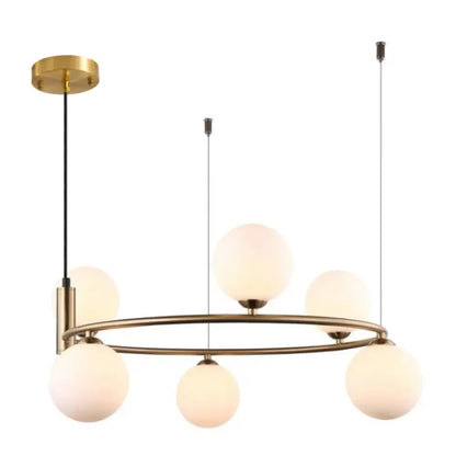 LED Nordic Glass Chandelier | Modern Bedroom Lighting
