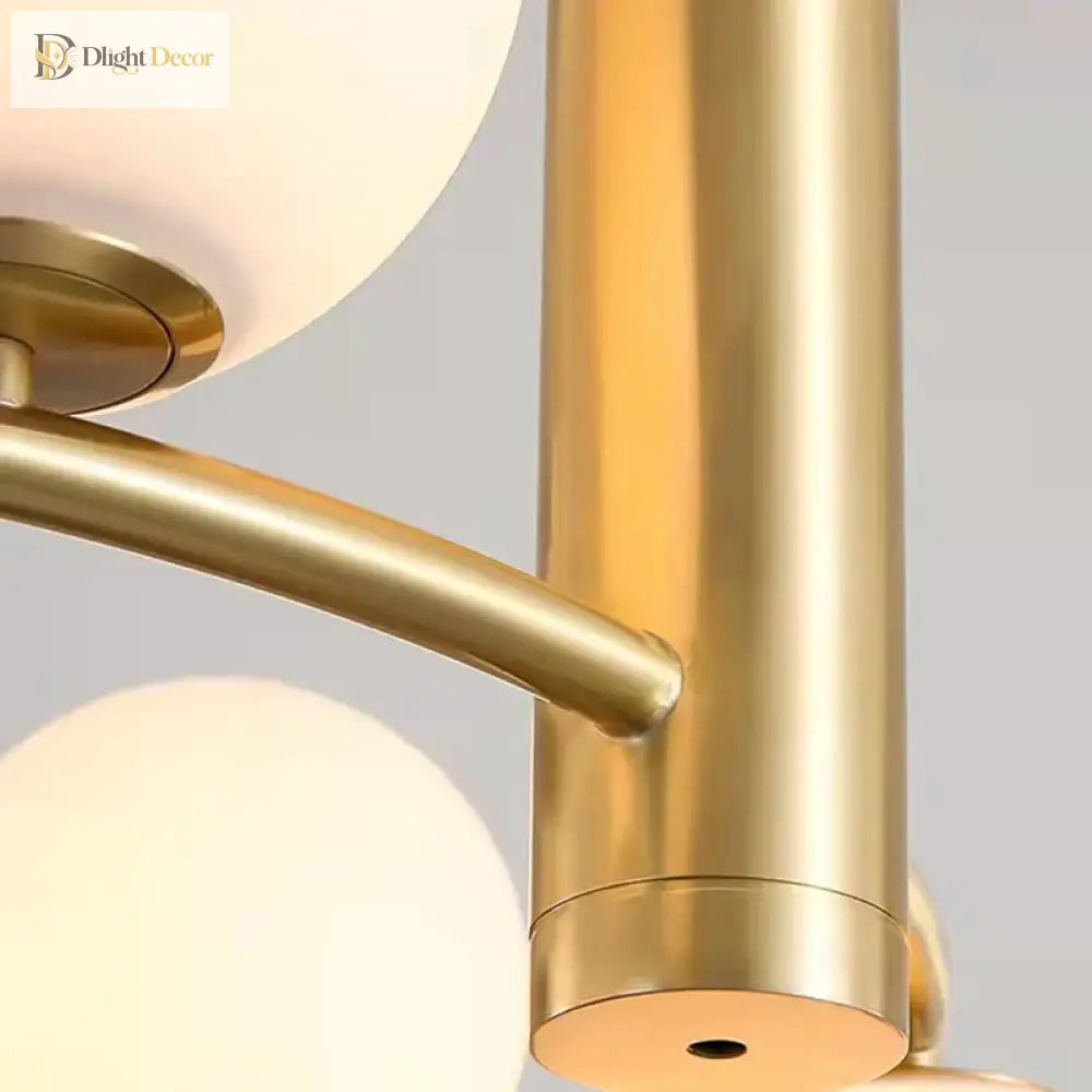 LED Nordic Glass Chandelier | Modern Bedroom Lighting