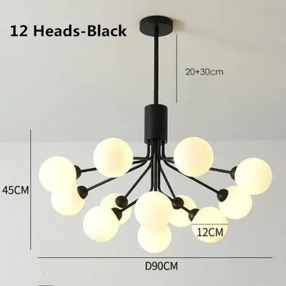 LED Nordic Glass Gold Chandelier | Kitchen Island Lighting