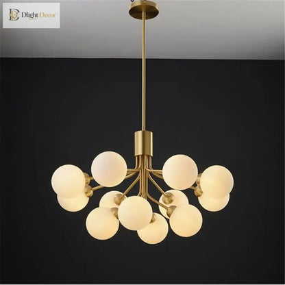 LED Nordic Glass Gold Chandelier | Kitchen Island Lighting