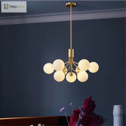 LED Nordic Glass Gold Chandelier | Kitchen Island Lighting