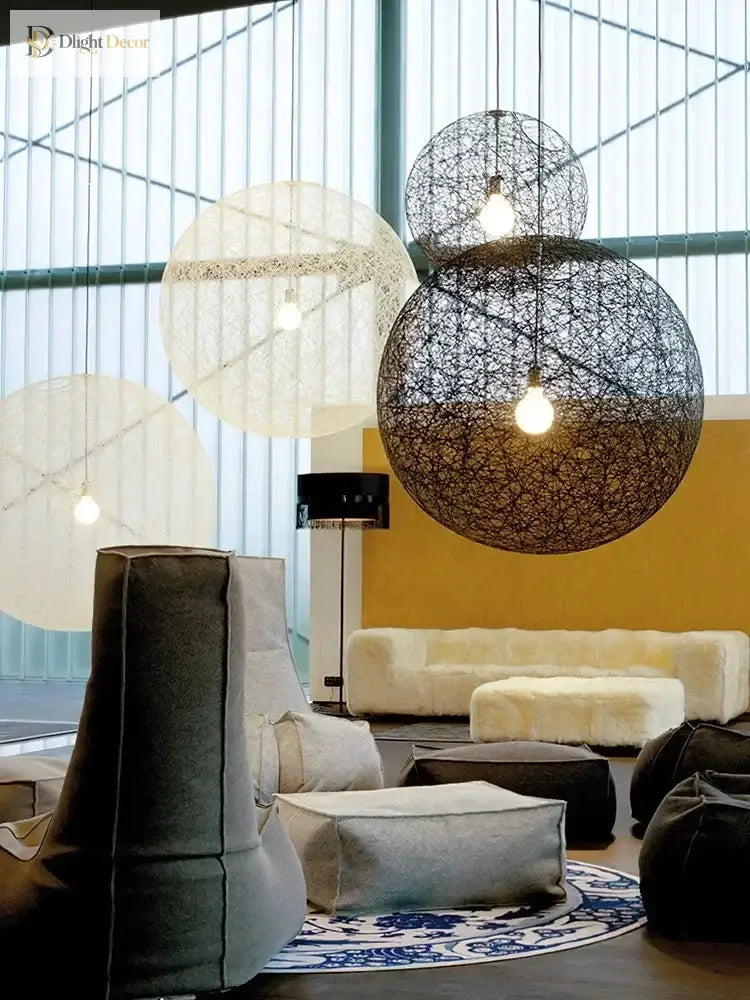 LED Nordic Rattan Chandelier | Living Room Home Lighting