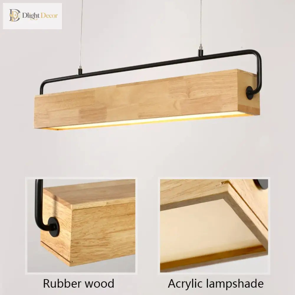 LED Nordic Wood Pendant Light | Kitchen Island Lighting
