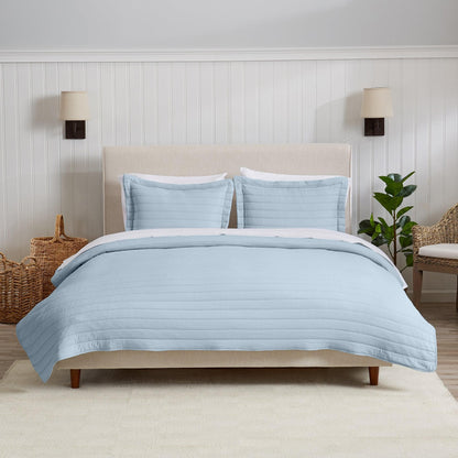 Solid Striped Quilt - Virginia Collection