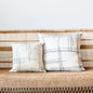 Linear Organic Wool and Silk Throw Pillow