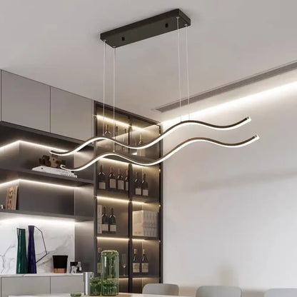 Linnea Nordic Linear Chandelier | Dining Room Lighting