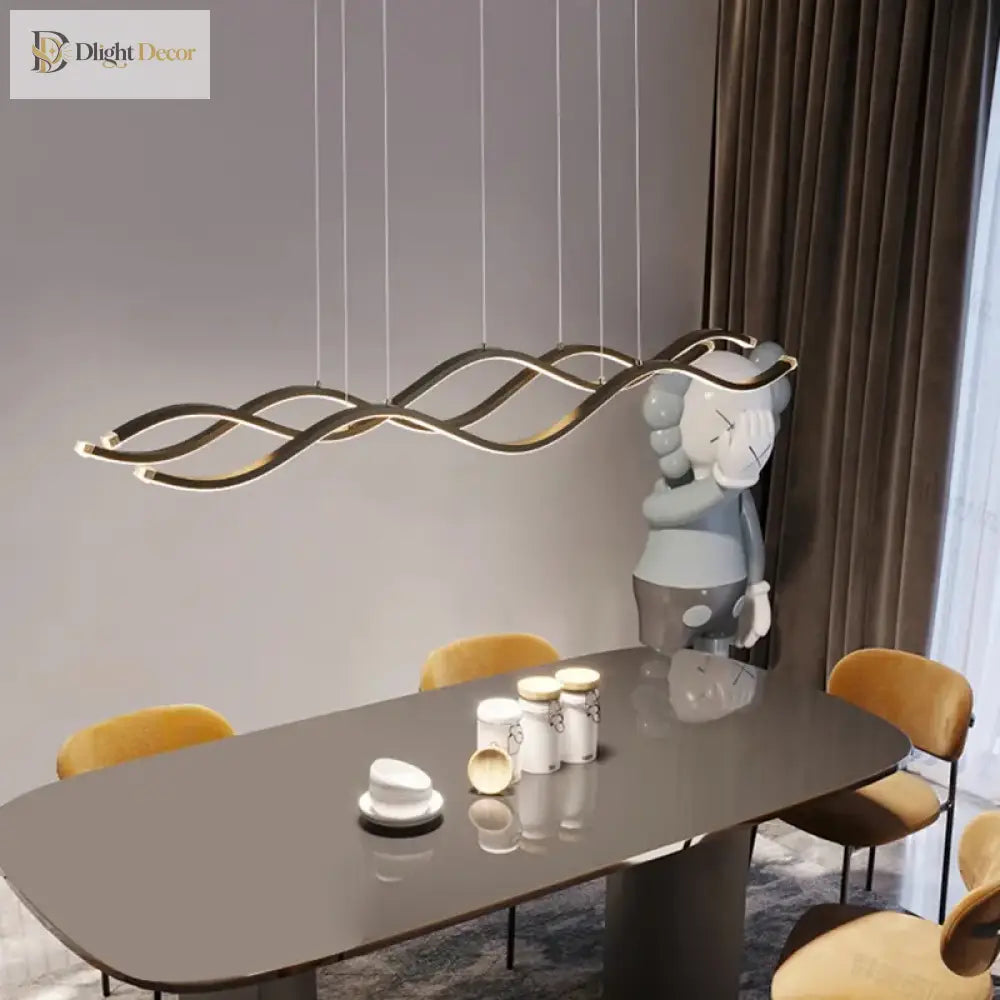 Linnea Nordic Linear Chandelier | Dining Room Lighting