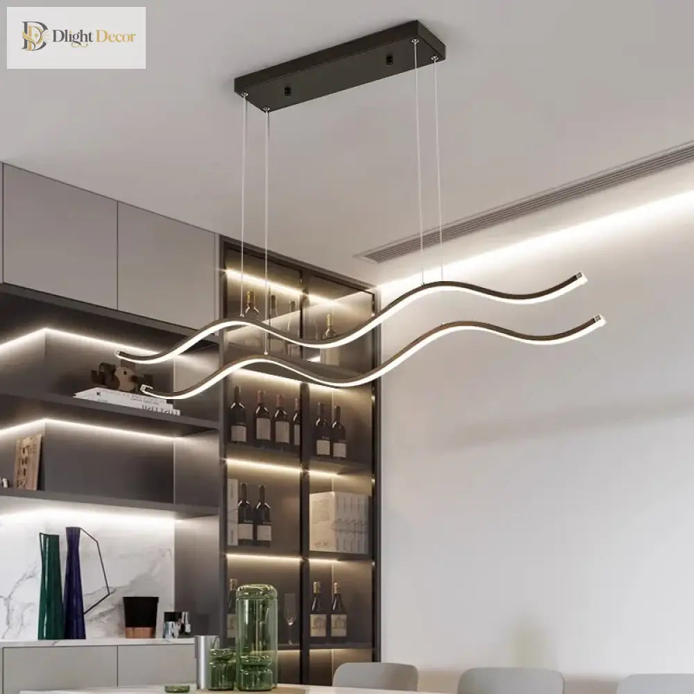Linnea Nordic Linear Chandelier | Dining Room Lighting