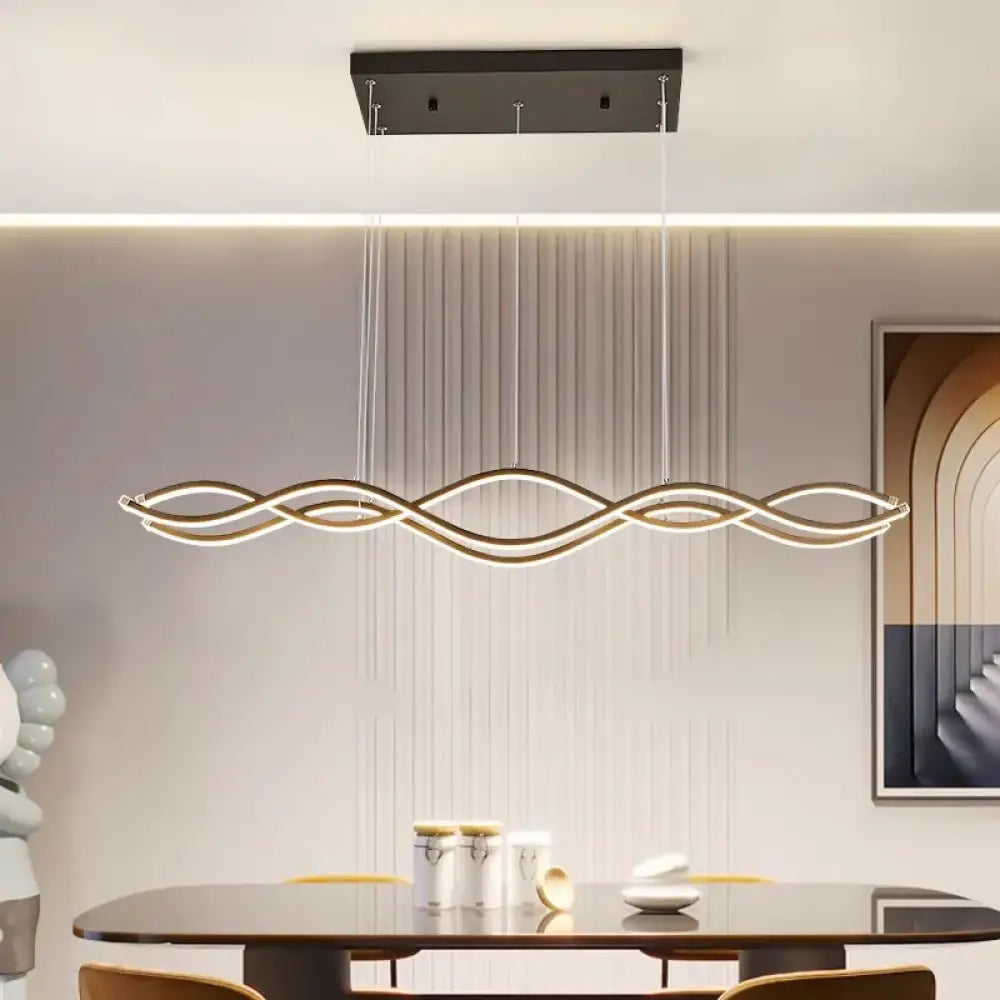 Linnea Nordic Linear Chandelier | Dining Room Lighting