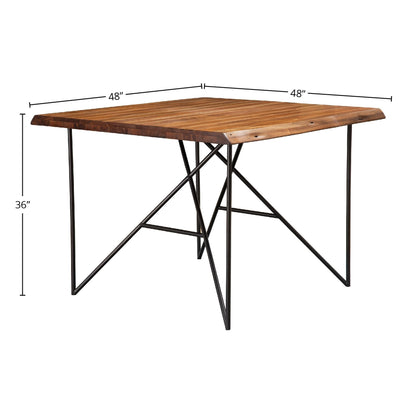 Live Edge Pub Table, Light Walnut