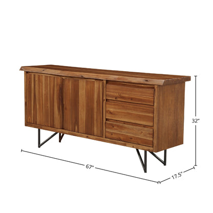 Live Edge Server, Light Walnut