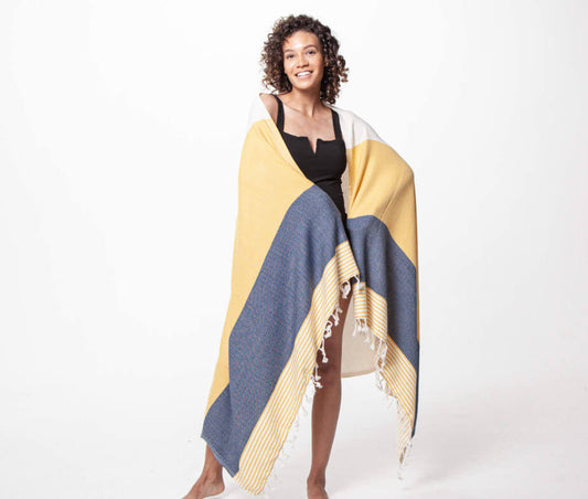 Hand Woven Multi-Color Turkish Bath Towel