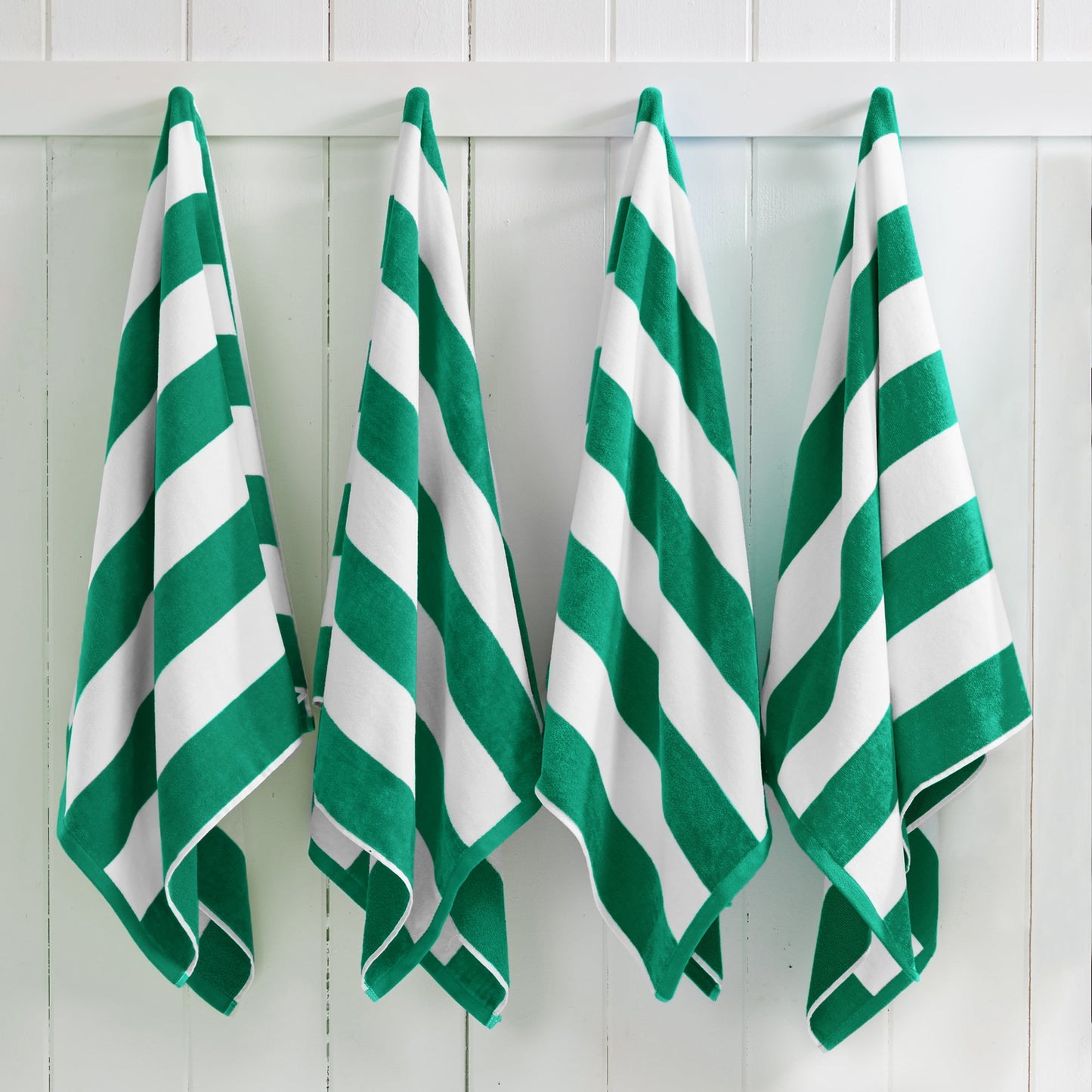 Cotton Velour Cabana Stripe Beach Towel - Novia Collection.