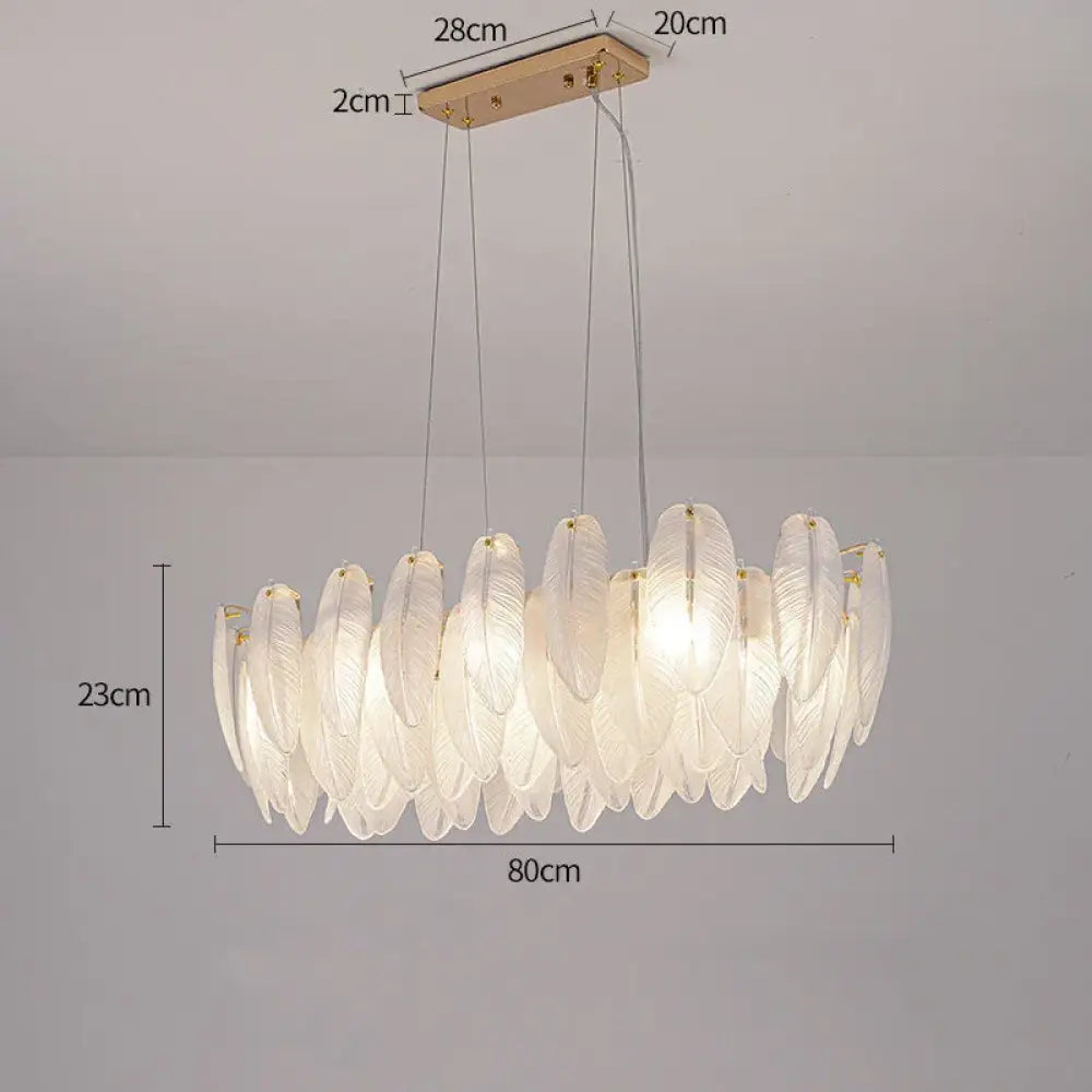 Luxurious Nordic LED Chandeliers - Gold Art Decor Feather Design - Ideal for Living Rooms, Dining Rooms, Bedrooms, and Kitchens