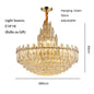 Luxury Gold LED Crystal Pendant Lights - Artistic Ceiling Decor for Maison-Inspired Living Spaces