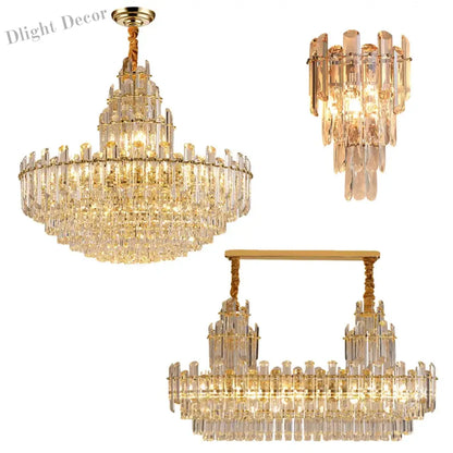 Luxury Gold LED Crystal Pendant Lights - Artistic Ceiling Decor for Maison-Inspired Living Spaces