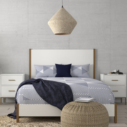 Madelyn Two Drawer Nightstand, White