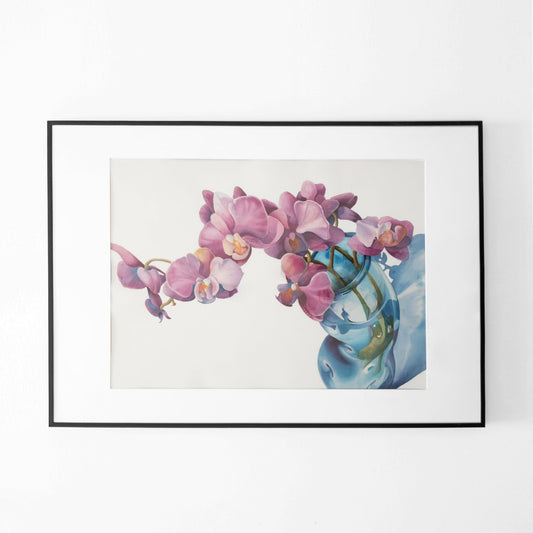 "Magenta Orchid" painting