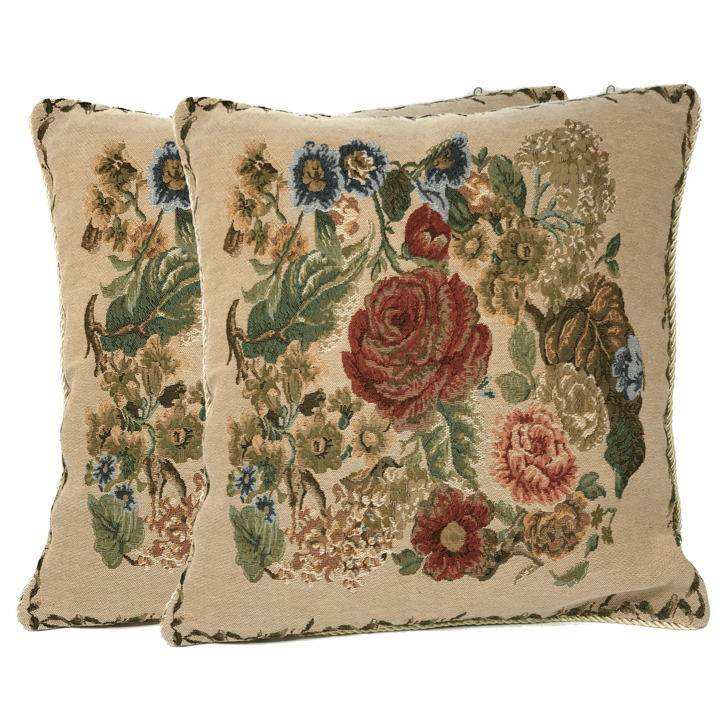 Tache Floral Country Rustic Morning Meadow Tapestry Throw Pillow Cover (3098)