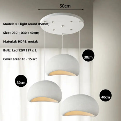 Meera - Minimalist Nordic Wabi Sabi LED Pendant Lights - Stylish Dining Room Lighting Fixture"
