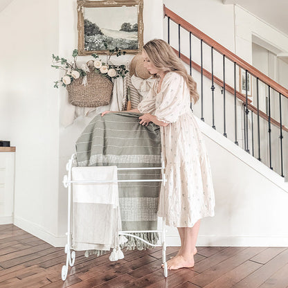 Freestanding Ornate Towel Stand