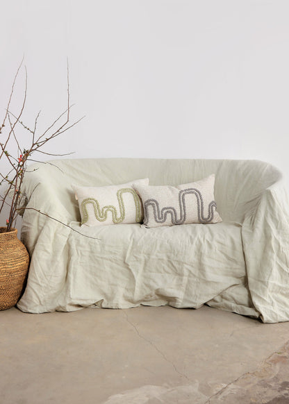 Olive & Gray Mirage Lumbar Throw Pillow