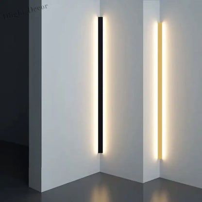 Modern Black LED Wall Lamp - Perfect for Dining Room, Living Room Decoration, LED Long Strip Wall Lights, Staircase Corner Wall Lamp