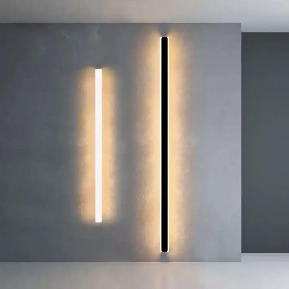 Modern Black LED Wall Lamp - Perfect for Dining Room, Living Room Decoration, LED Long Strip Wall Lights, Staircase Corner Wall Lamp