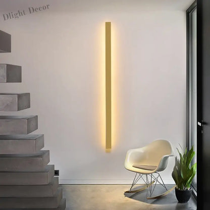 Modern Black LED Wall Lamp - Perfect for Dining Room, Living Room Decoration, LED Long Strip Wall Lights, Staircase Corner Wall Lamp