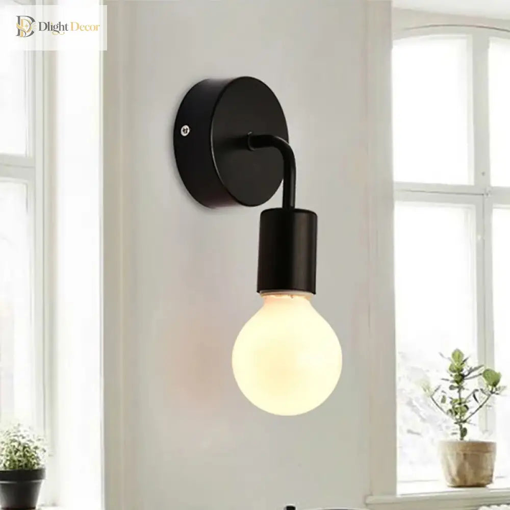 Modern Black Wall Sconce | Bedroom & Hallway Home Lighting